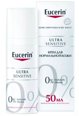 Купить eucerin ultrasensitive (эуцерин) крем для лица для чувствительной, нормальной и комбинированной кожи успокаивающий 50 мл в Нижнем Новгороде