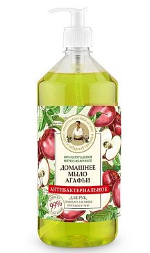 Бабушка Агафья мыло антибактериальное Мятно-яблочное, 1000мл