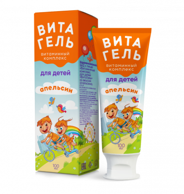 Купить витагель витаминный комплекс для детей, туба 100мл со вкусом апельсина бад в Нижнем Новгороде