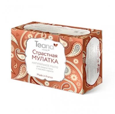 Купить тиана (teana) мыло для сухой кожи лица и тела с маслом карите страстная мулатка, 100г в Нижнем Новгороде