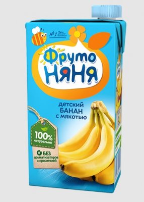 Купить фрутоняня нектар со вкусом банана с мякотью, 500мл в Нижнем Новгороде
