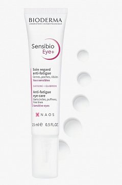 Bioderma Sensibio Eye+ (Биодерма Сенсибио) Увлажняющий гель для контура глаз против темных кругов, морщин и отеков 15мл