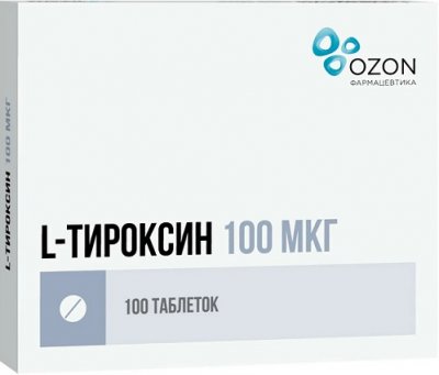 Купить l-тироксин, таблетки 100мкг, 100 шт в Нижнем Новгороде