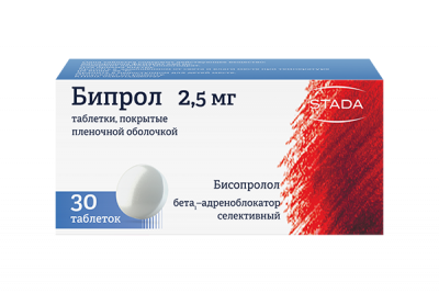 Купить бипрол, таблетки, покрытые пленочной оболочкой 2,5мг, 30 шт в Нижнем Новгороде