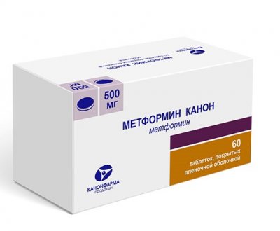 Купить метформин-канон, таблетки, покрытые пленочной оболочкой 500мг, 60 шт в Нижнем Новгороде
