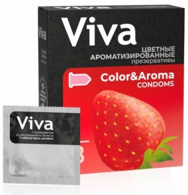 Купить viva (вива) презервативы ароматизированные цветные 3шт в Нижнем Новгороде