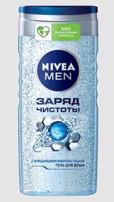 Купить nivea (нивея) для мужчин гель для душа заряд чистоты, 250мл в Нижнем Новгороде