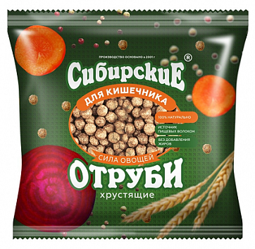 ибирские отруби сила овощей хрустящие для кишечника 100 г
