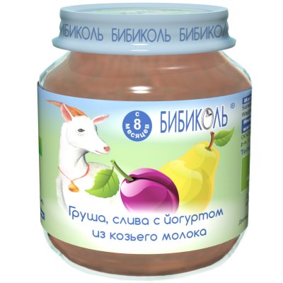 Купить бибиколь пюре груша/слива/йогурт 125г в Нижнем Новгороде