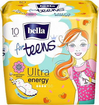 Bella (Белла) прокладки for teens Ultra Energy супертонкие део 10 шт