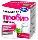 Vivo (Виво) закваска для пробио йогурта, пакетики 0,5г, 4 шт