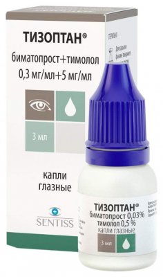 Купить тизоптан, капли глазные 0,3мг/мл+5мг/мл, флакон 3мл в Нижнем Новгороде