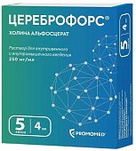 Купить цереброфорс, раствор для внутривенного и внутримышечного введения 250мг/мл, ампулы 4мл, 5 шт в Нижнем Новгороде