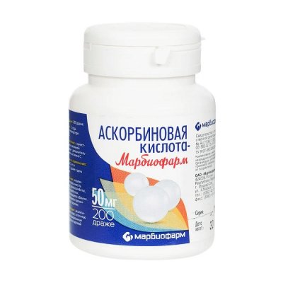 Купить аскорбиновая кислота марбиофарм, драже 200 шт бад в Нижнем Новгороде