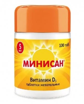 Купить витамин д3 минисан, таблетки жевательные 5мкг,100 шт бад в Нижнем Новгороде