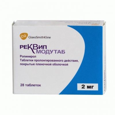 Купить реквип модутаб, таблетки пролонгированного действия, покрытые пленочной оболочкой 2мг, 28 шт в Нижнем Новгороде