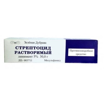 Купить стрептоцид, линимент для наружного применения 5%, 30г в Нижнем Новгороде