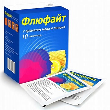 Флюфайт, порошок для приготовления раствора для приема внутрь, медово-лимонный, пакетики 5 шт