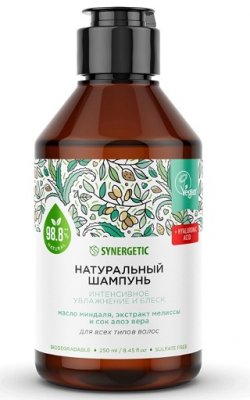 Купить синергетик (synergetic) шампунь натуральный бессульфатный интенсивное увлажнение и блеск, 250мл в Нижнем Новгороде