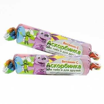 Аскорбинка Лунтик, таблетки жевательные 3г, 10 шт БАД