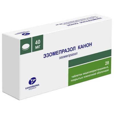Купить эзомепразол-канон, таблетки кишечнорастворимые, покрытые пленочной оболочкой 40мг, 28 шт в Нижнем Новгороде