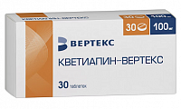 Купить кветиапин-вертекс, таблетки, покрытые пленочной оболочкой 100мг, 30 шт в Нижнем Новгороде