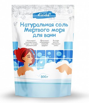 Мирида (Mirida), соль для ванн Мертвого моря Натуральная, 500г