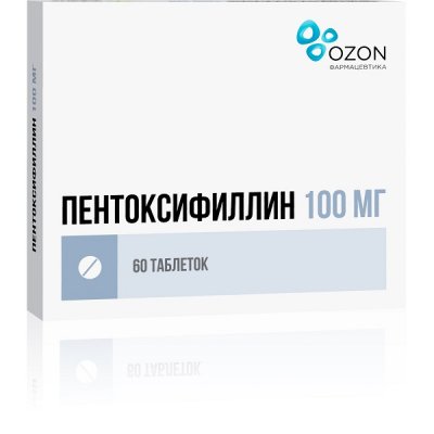 Купить пентоксифиллин, таблетки кишечнорастворимые, покрытые пленочной оболочкой 100мг, 60 шт в Нижнем Новгороде