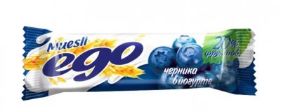 Купить мюсли эго батончик, черника в йогурте 25г в Нижнем Новгороде
