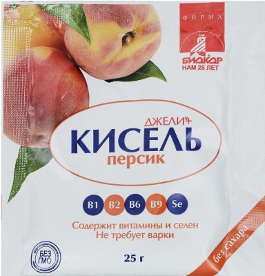 Купить кисель джели плюс, персик гран 25г_бад в Нижнем Новгороде
