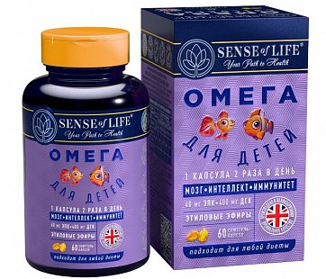 Sense of Life (Сенс оф Лайф) Омега ДГК для детей, капсулы массой 700 мг, 60 шт БАД