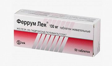 Феррум Лек, таблетки жевательные 100мг, 90 шт