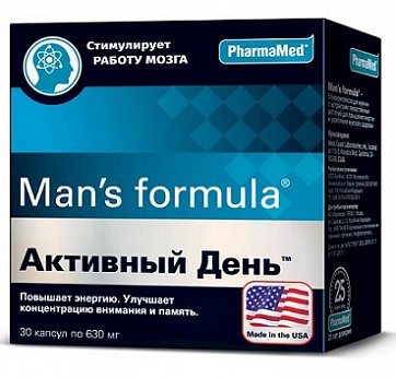 Man's Formula (Мен-с Формула) Активный день, капсулы, 30 шт БАД