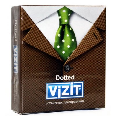 Купить vizit (визит) презервативы dotted точечные 3шт в Нижнем Новгороде