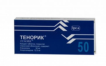 Тенорик, таблетки, покрытые пленочной оболочкой 50мг+12,5мг, 28 шт