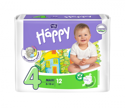 Купить bella baby happy (белла) подгузники 4 макси 8-18кг 12 шт в Нижнем Новгороде
