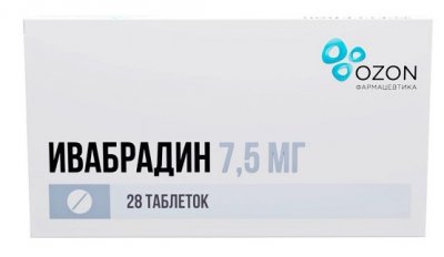 Купить ивабрадин, таблетки покрытые пленочной оболочкой 7,5мг, 28 шт в Нижнем Новгороде