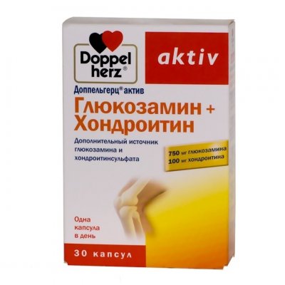 Купить doppelherz (доппельгерц) актив глюкозамин+хондроитин, капсулы 30шт бад в Нижнем Новгороде