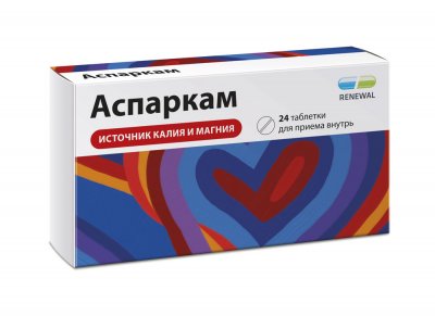 Купить аспаркам, таблетки 175мг+175мг, 24 шт в Нижнем Новгороде