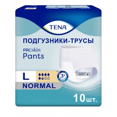 Купить tena proskin pants normal (тена) подгузники-трусы размер l, 10 шт в Нижнем Новгороде