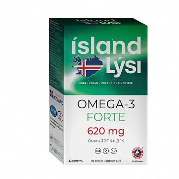 Lysi (Лиси) Омега-3 Форте, капсулы 1000мг, 32 шт БАД