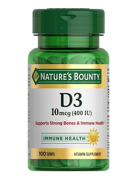 Nature's Bounty (Нэйчес Баунти) Витамин Д3 400МЕ, таблетки 100 шт БАД