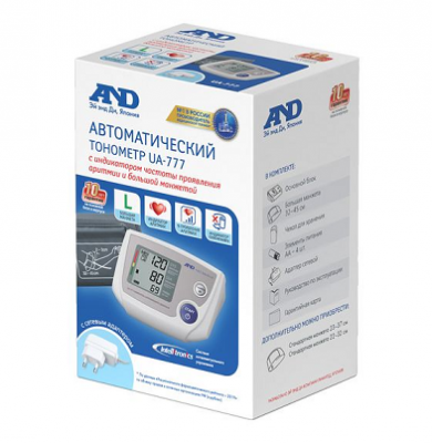 Купить тонометр автоматический a&d (эй энд ди) ua-777 l, с адаптером, манжета 32-45см в Нижнем Новгороде