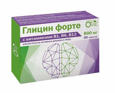 Купить ovie (ови) глицин форте с витаминами в1, в6, в12, таблетки  600мг 60 шт бад в Нижнем Новгороде