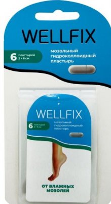 Купить пластырь веллфикс (wellfix) гидроколлоидные 2х6см, 6 шт в Нижнем Новгороде