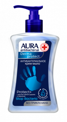 Купить aura (аура) дерма протект крем-мыло антибактериальное протект+ 250мл в Нижнем Новгороде