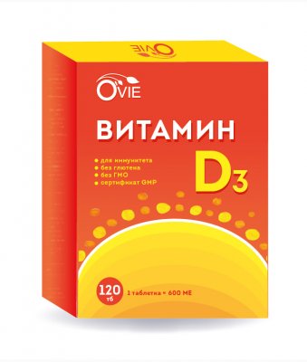 Купить ovie (ови) д3 600ме таблетки для рассывания 220мг, 120 шт бад в Нижнем Новгороде