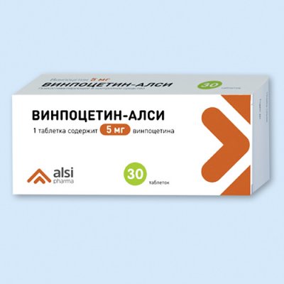 Купить винпоцетин, таблетки 5мг, 30 шт в Нижнем Новгороде