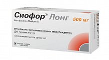 Купить сиофор лонг, таблетки с пролонгированным высвобождением 500 мг, 60 шт в Нижнем Новгороде