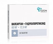 Купить валсартан гидрохлортиазид, таблетки, покрытые пленочной оболочкой 80мг+12,5мг, 30 шт в Нижнем Новгороде